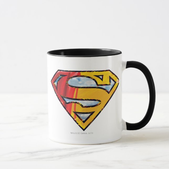 Superman S-Shield | Rote und orange Logo Tasse (Rechts)