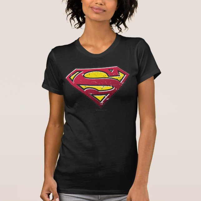 Superman S-Shield | Scratches Logo T-Shirt (Vorderseite)