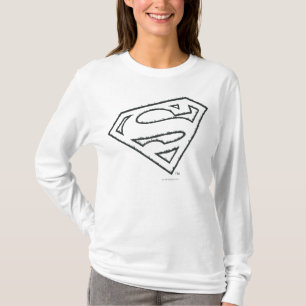 Superman S-Shield   Sideways Grunge Logo T-Shirt