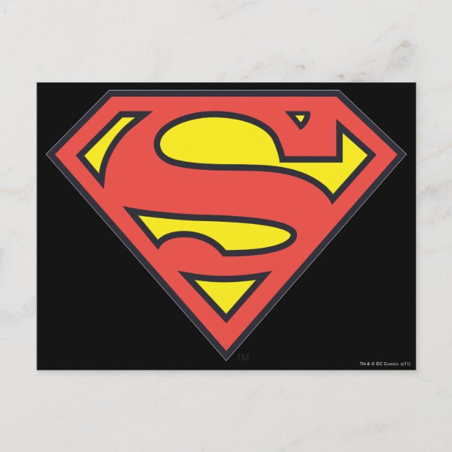 Superman S-Shield | Superman-Logo Postkarte (Vorderseite)
