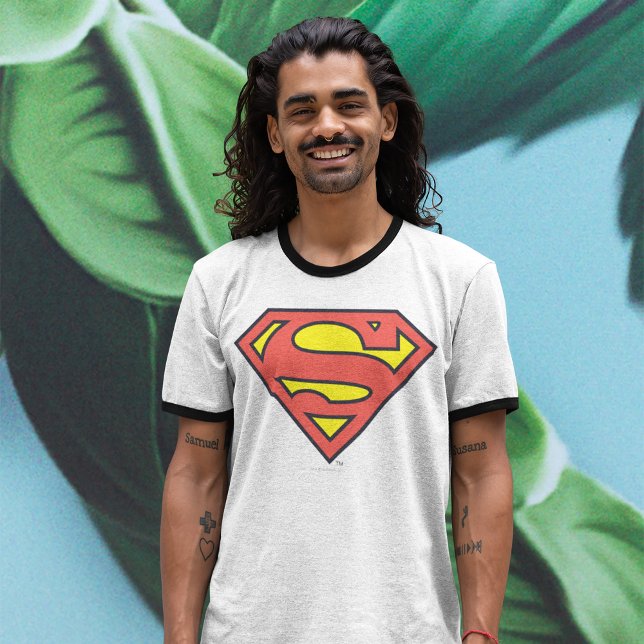 Superman S-Shield | Superman-Logo T-Shirt (Simulated shirt on person)