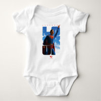 Superman schaut Pose nach oben