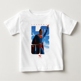 Superman schaut Pose nach oben Baby T-shirt