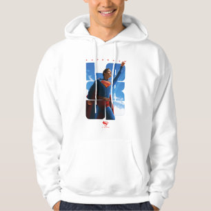 Superman schaut Pose nach oben Hoodie