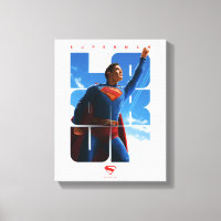 Superman schaut Pose nach oben