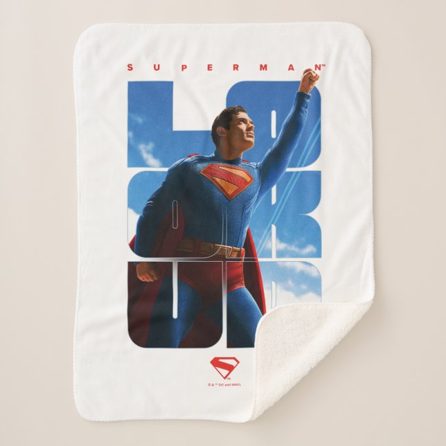 Superman schaut Pose nach oben Sherpadecke (Vorderseite)