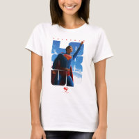 Superman schaut Pose nach oben