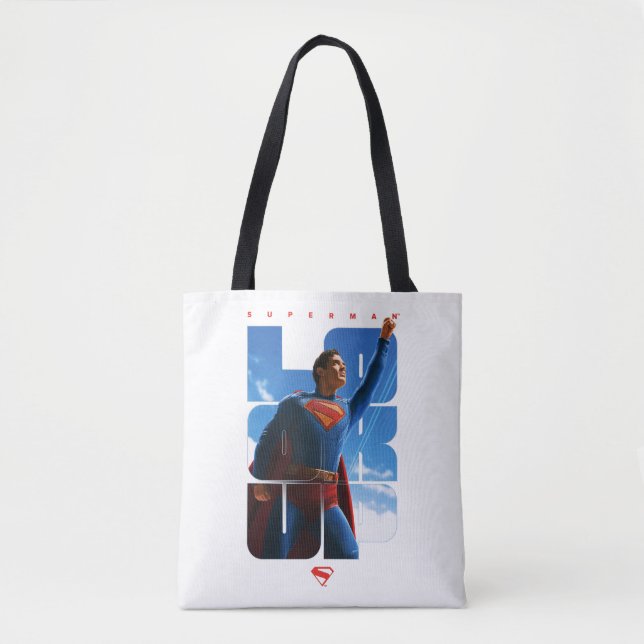 Superman schaut Pose nach oben Tasche (Vorderseite)