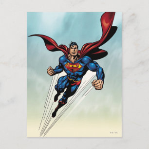 Superman springt nach oben postkarte