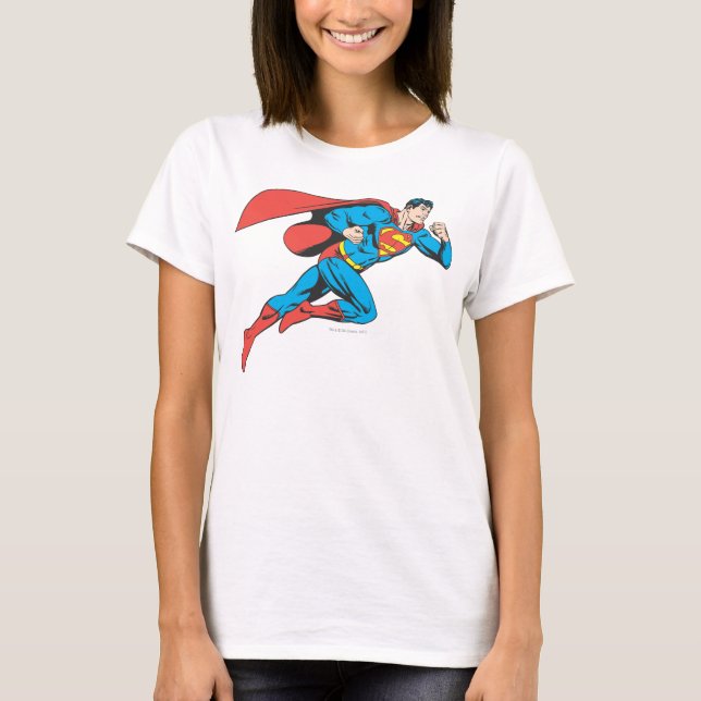 Superman springt nach rechts T-Shirt (Vorderseite)