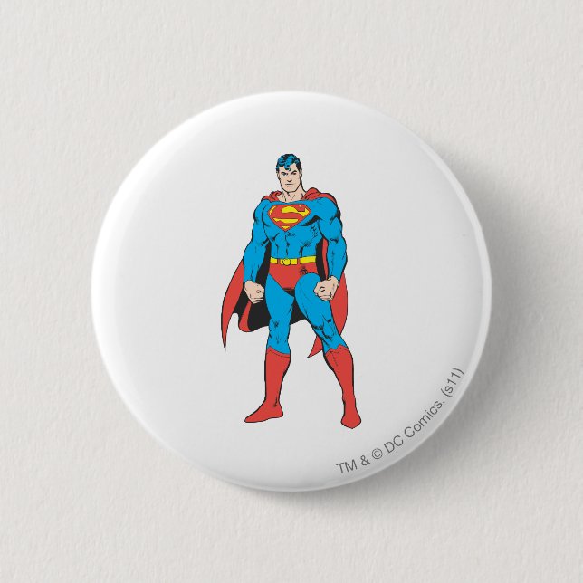 Superman Stehend Button (Vorderseite)