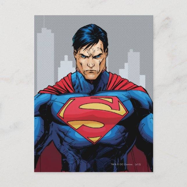 Superman Stehend Postkarte (Vorderseite)