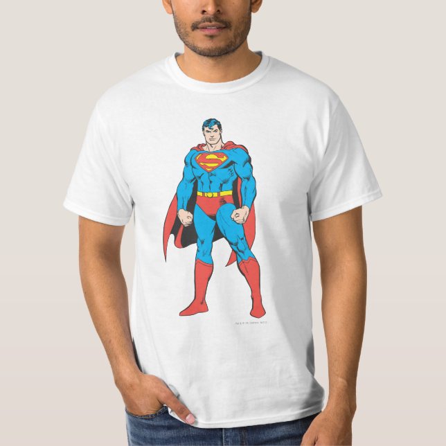 Superman Stehend T-Shirt (Vorderseite)