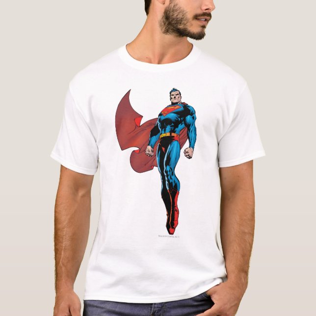 Superman steht groß T-Shirt (Vorderseite)