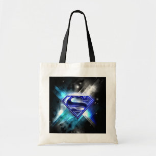 Superman Stilvoll  Blaues weißes Kristalllogo Tragetasche