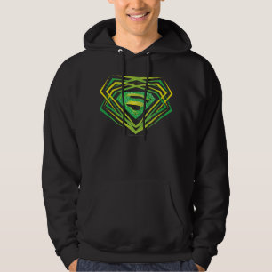 Superman Stilvoll  Grünes Dekorlogo Hoodie