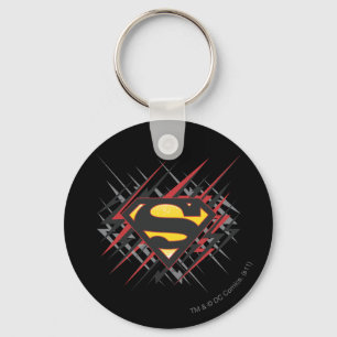 Superman Stilvoll  Logo für Schwarze und Rote Str Schlüsselanhänger