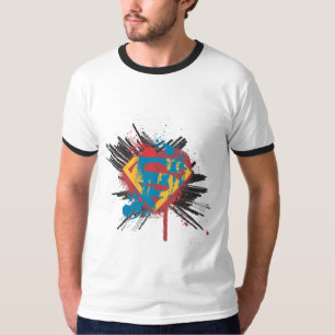 Superman Stilvoll  Spritzer-Logo T-Shirt