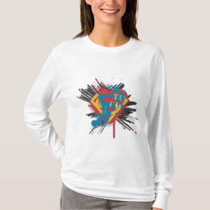 Superman Stilvoll  Spritzer-Logo T-Shirt