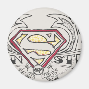 Superman Stilvoll Textilien-Logo Magnet