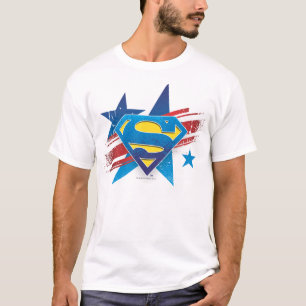 Superman Stilvoll  US Flagge T-Shirt