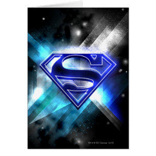 Superman Stylisé Logo en cristal bleu blanc