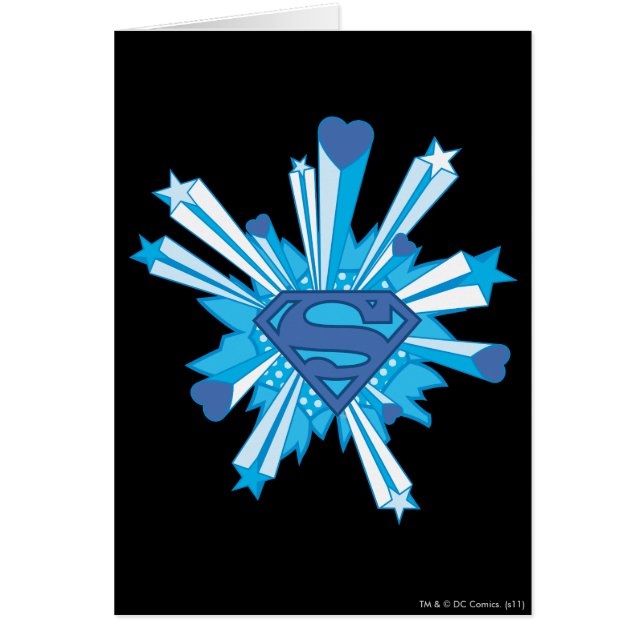 Superman Stylized | Blue Shield Hearts Logo (Vorne)
