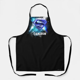 Superman Stylized Blue White Crystal Logo Schürze