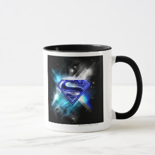 Superman Stylized Blue White Crystal Logo Tasse