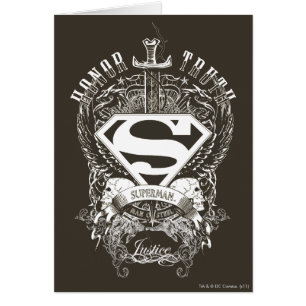 Superman Stylized   Honor, Truth on White Logo