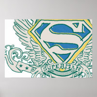 Superman Stylized | Logo für gezeichnetes Wappen