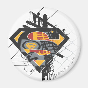 Superman Stylized Powerlines-Logo Magnet