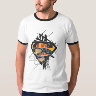 Superman Stylized   Powerlines-Logo T-Shirt