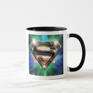 Superman Stylized   Shiny Burst Logo Tasse