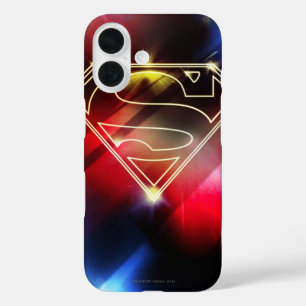 Superman Stylized   Shiny Yellow Kontur Logo iPhone 16 Hülle