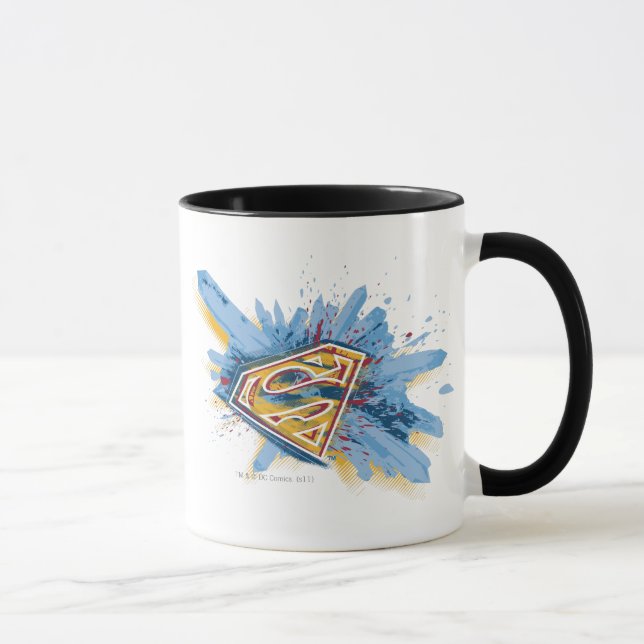 Superman Stylized | Splash Logo Tasse (Rechts)