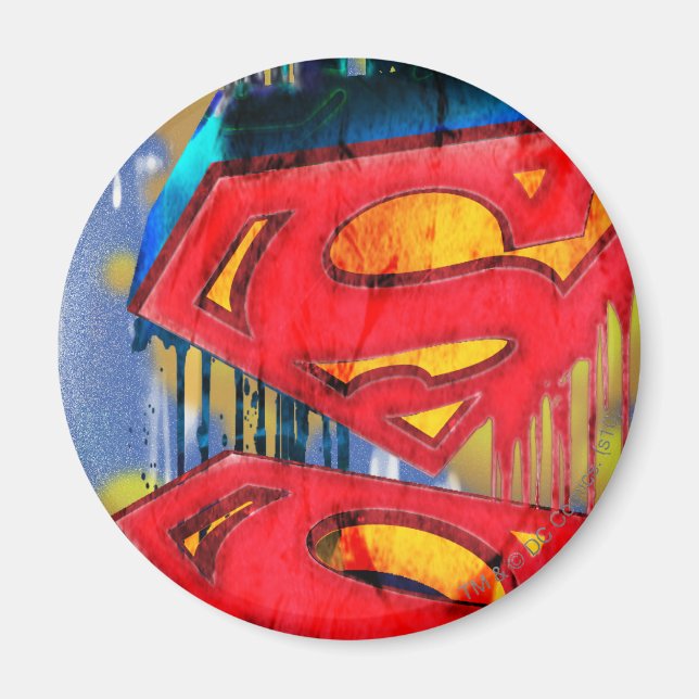 Superman Stylized | Städtisches Spraylogo Magnet (Vorne)