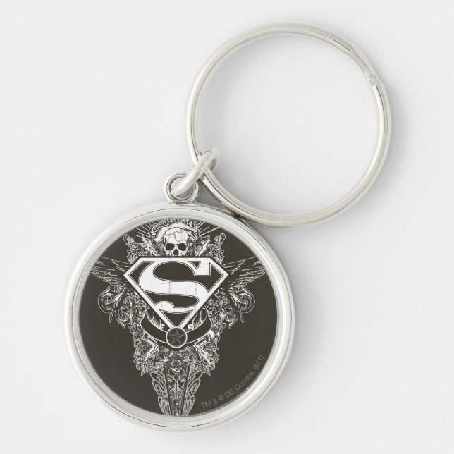 Superman Stylized | Stern- und Skull-Logo Schlüsselanhänger (Vorne)