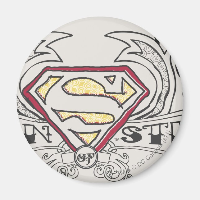 Superman Stylized | Textil-Logo Magnet (Vorne)