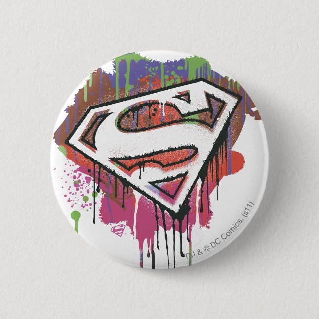 Superman Stylized | Twisted Innocence-Logo Button (Vorderseite)