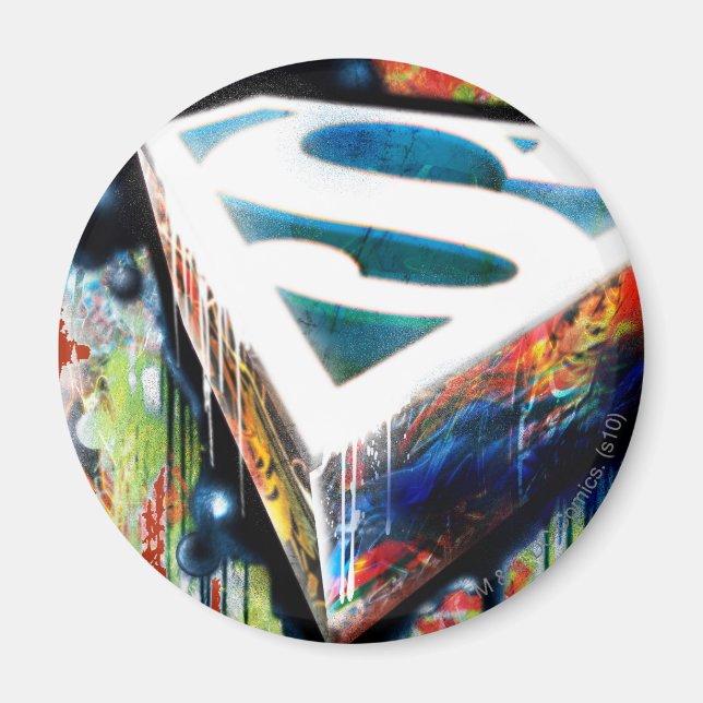 Superman Stylized | Urban Graffiti-Logo Magnet (Vorne)