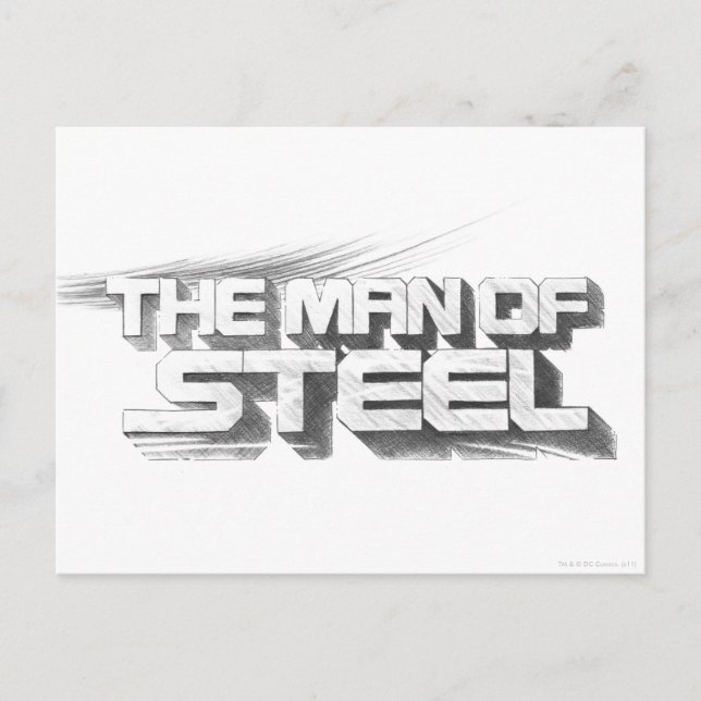 Superman Stylized | Zeichnend Logo eines Mannes au Postkarte (Vorderseite)