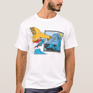 Superman Tunneling in den Felsen T-Shirt