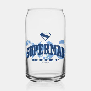 Superman über den Globus Dosenglas