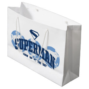 Superman über den Globus Große Geschenktüte