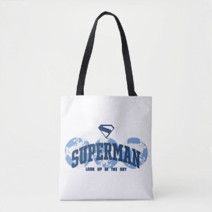 Superman über den Globus Tasche