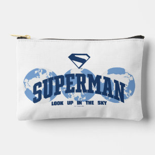 Superman über den Globus Zubehörtasche