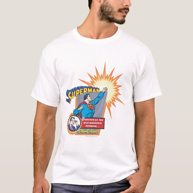 Superman und Clark Kent T-Shirt (Vorderseite)