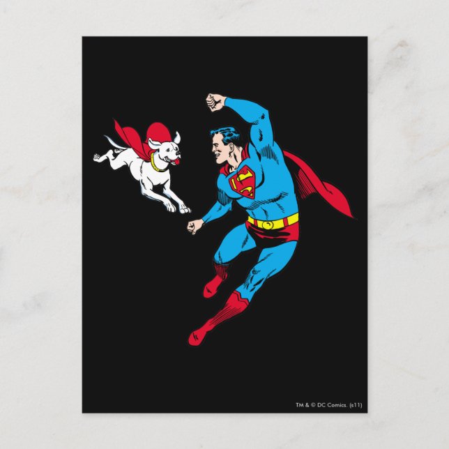 Superman und Krypto 2 Postkarte (Vorderseite)