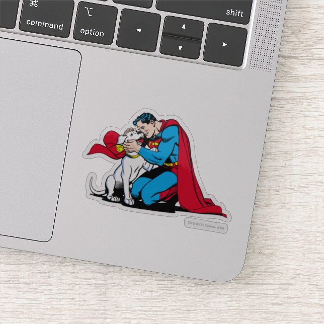 Superman und Krypto Aufkleber (Detail)